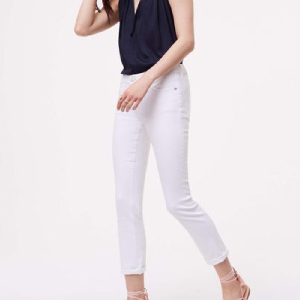 LOFT PETITE MODERN SKINNY CROP JEANS